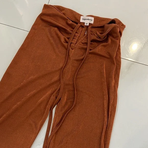 superdown Irene Strappy Pants & Bralette Set in Rust Jumpsuit Revolve XS - Picture 3 of 4
